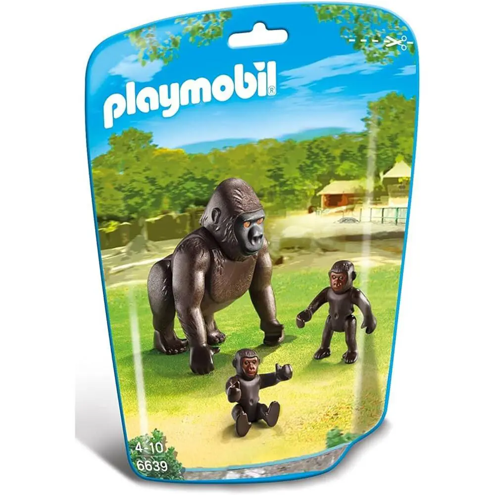 Playmobil 6639 Gorilla Family 3 Animals Adult Baby Zoo Wild Life