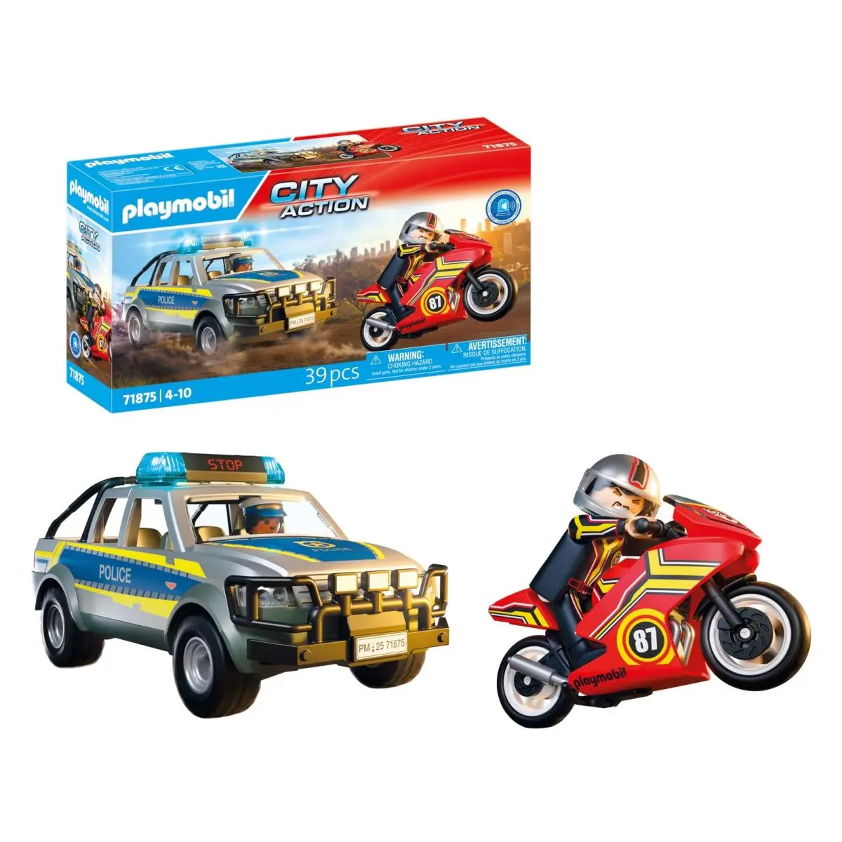Playmobil Police Pick-up Truck Pursuit Speelset Met Figuren Achtervolgingsjacht