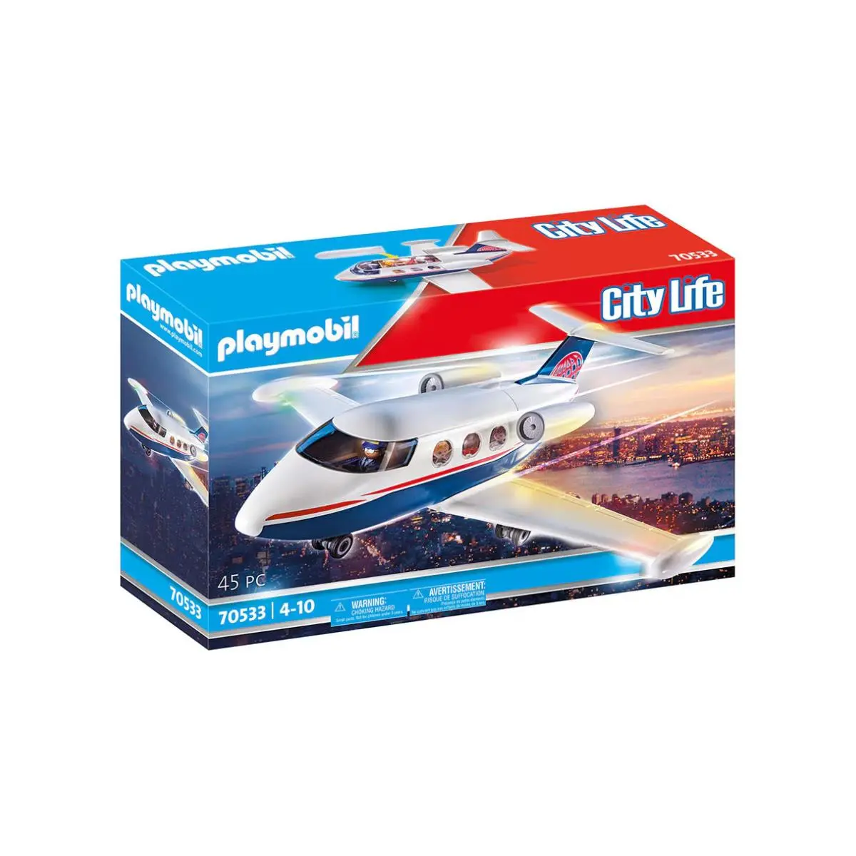 Playmobil City Life Private Jet 70533 45 Piece Airplane Set