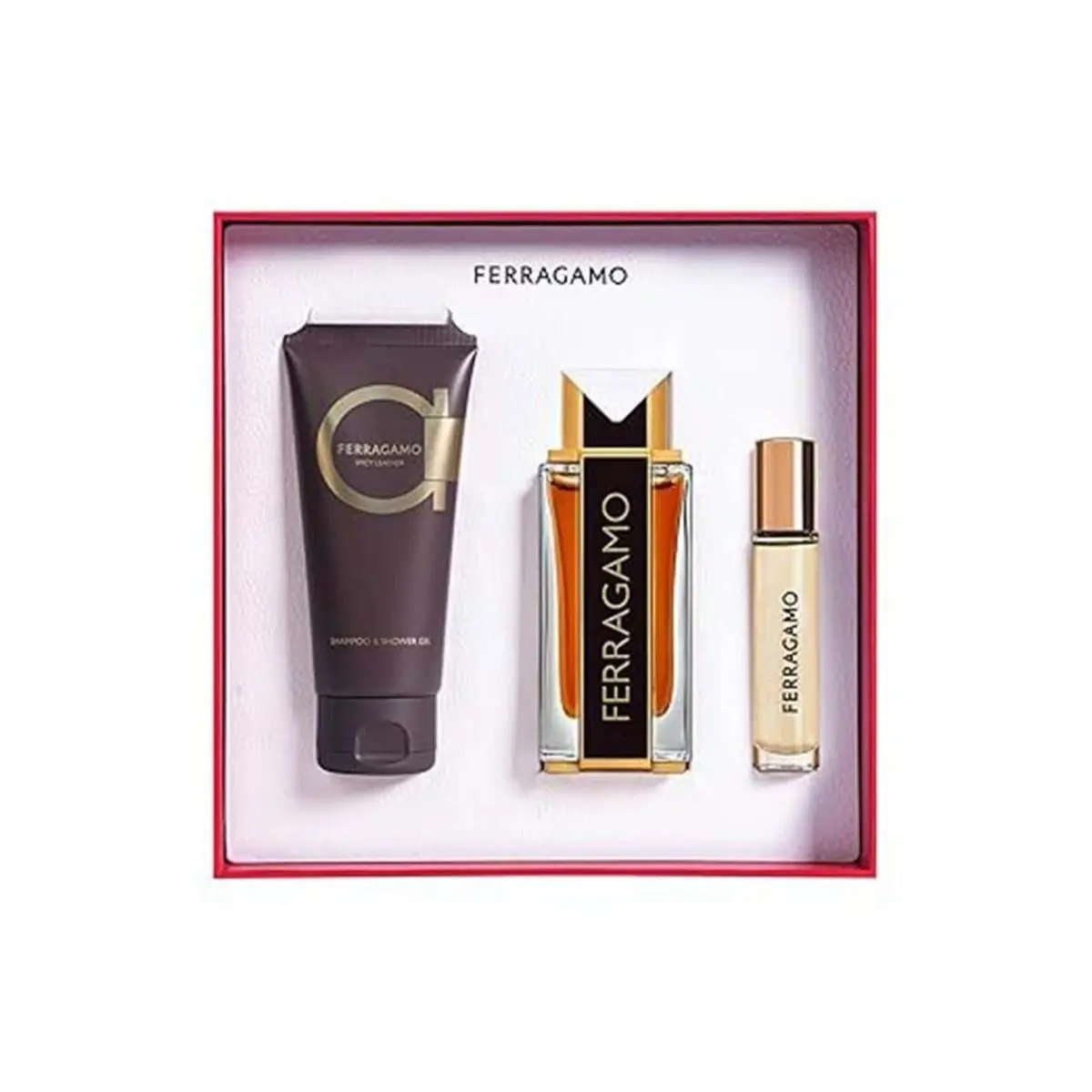 Salvatore Ferragamo Men`s Spicy Leather Gift Set Fragrances 8056860213762