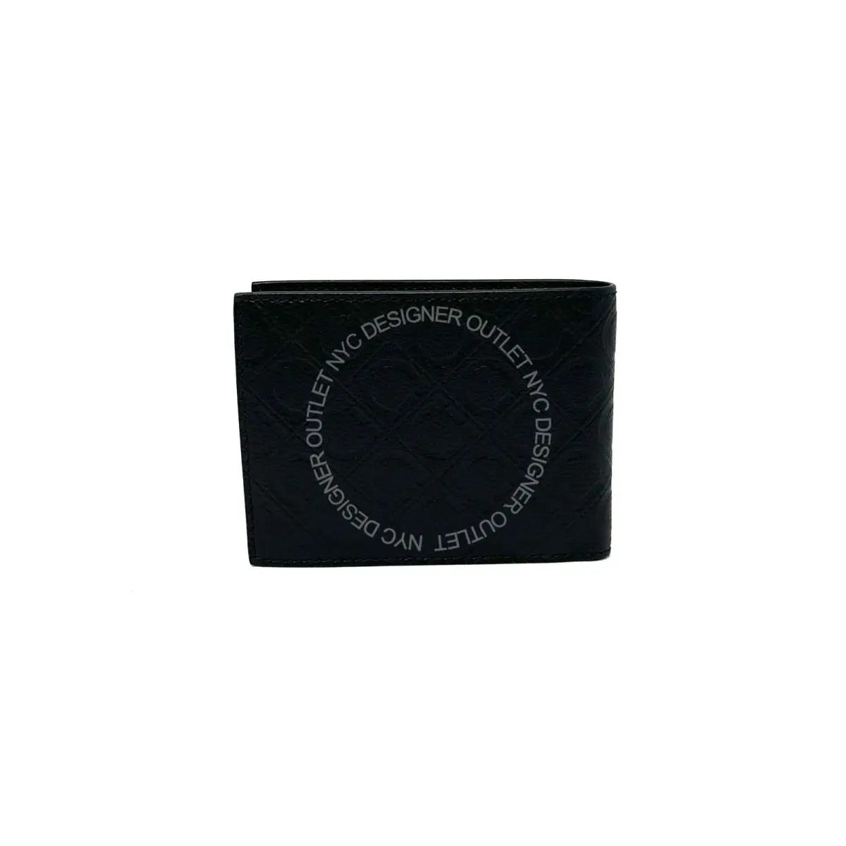 Salvatore Ferragamo Men Black Leather Bifold Wallet