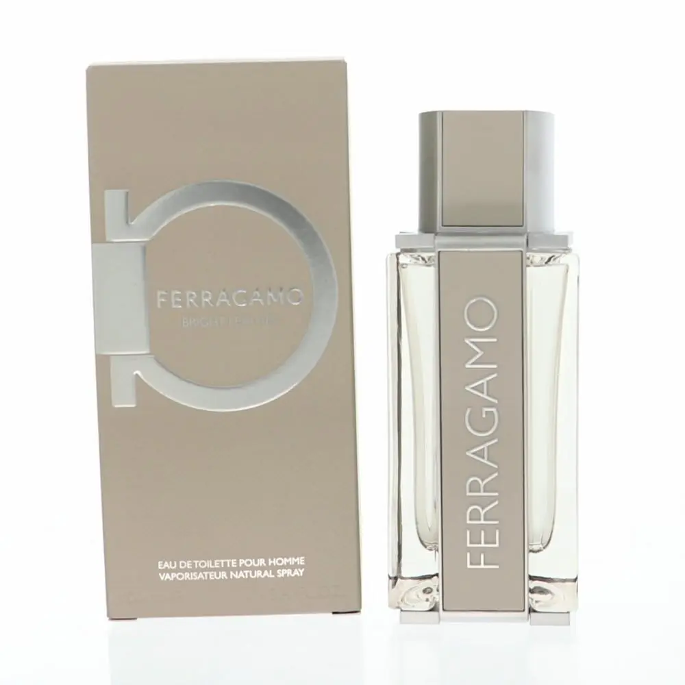 Bright Leather 3.4 Oz Eau De Toilette Spray by Salvatore Ferragamo Box For Men