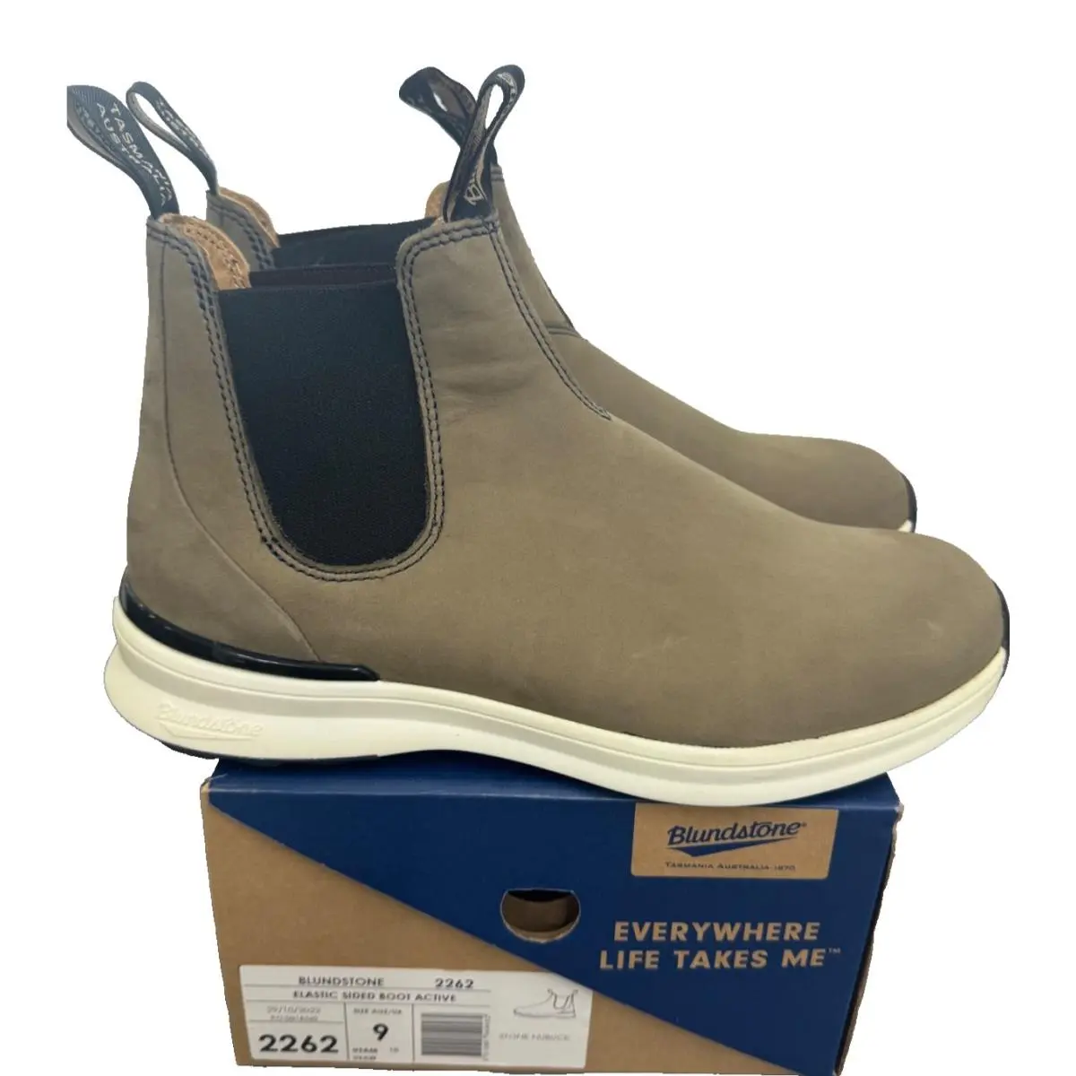 Blundstone 2262 Chelsea Boots Nubuck Shoes Top Laceless Sneakers Men 10US