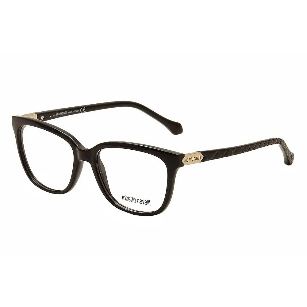 Roberto Cavalli Eyeglasses Moofushi RC0751 001 Black/gold Optical Frame 53mm