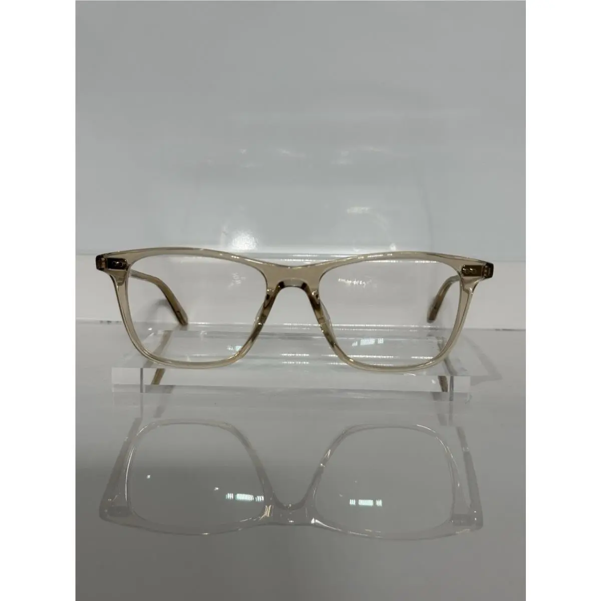 Garrett Leight Hayes Bre Crystal Champagne Acetate Unisex Eyeglasses 50mm