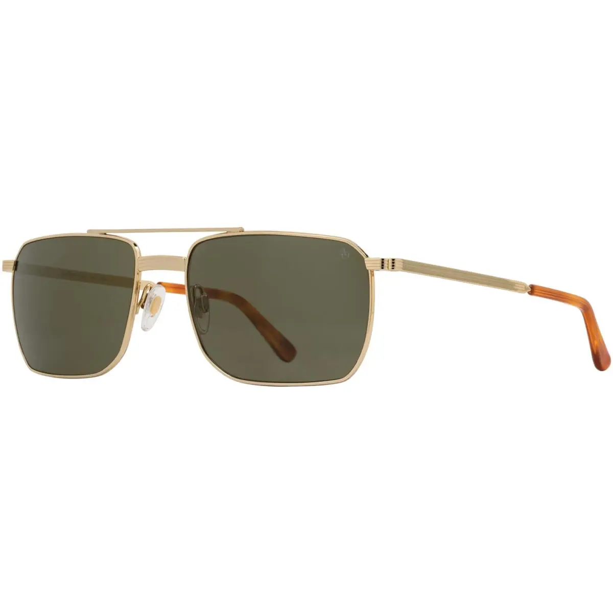 Geoffrey Men`s Navigator Sunglasses w/ Nylon Lens Gold-Tone/Green (358STHAGNN) by American Optical