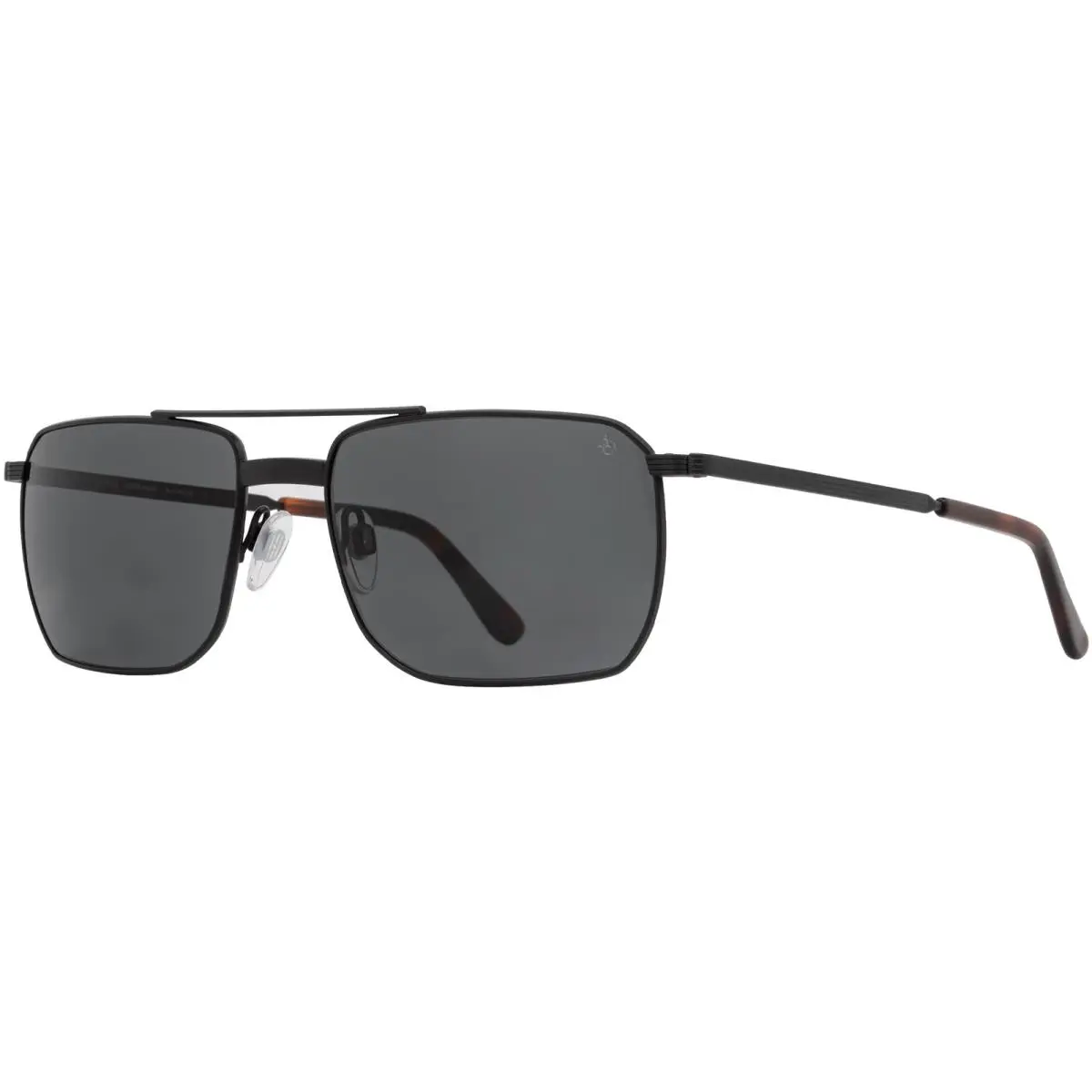 Geoffrey Men`s Navigator Sunglasses w/ Nylon Lens Matte Black/Gray (258STTOGYN) by American Optical