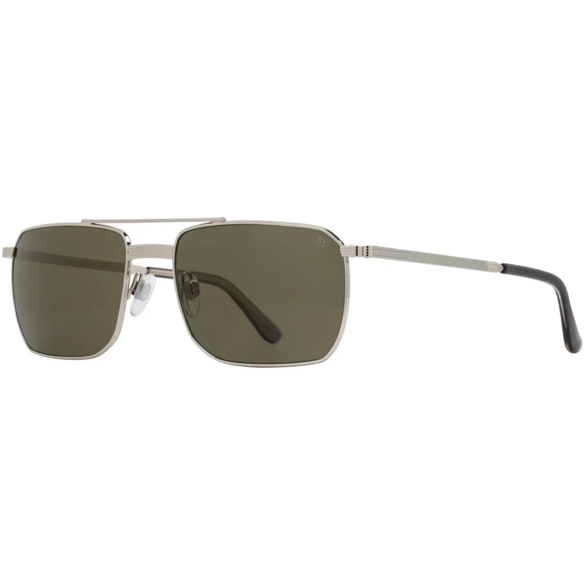 Geoffrey Men`s Navigator Sunglasses w/ Nylon Lens Silver-Tone/Green (158STGSGNN) by American Optical