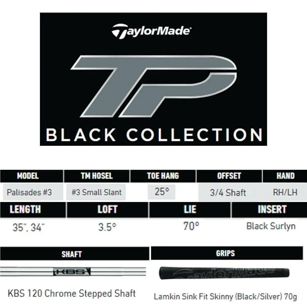 TaylorMade  - Tp Black Palisades #3 `24 - Black (UPC: 192371836255) 4