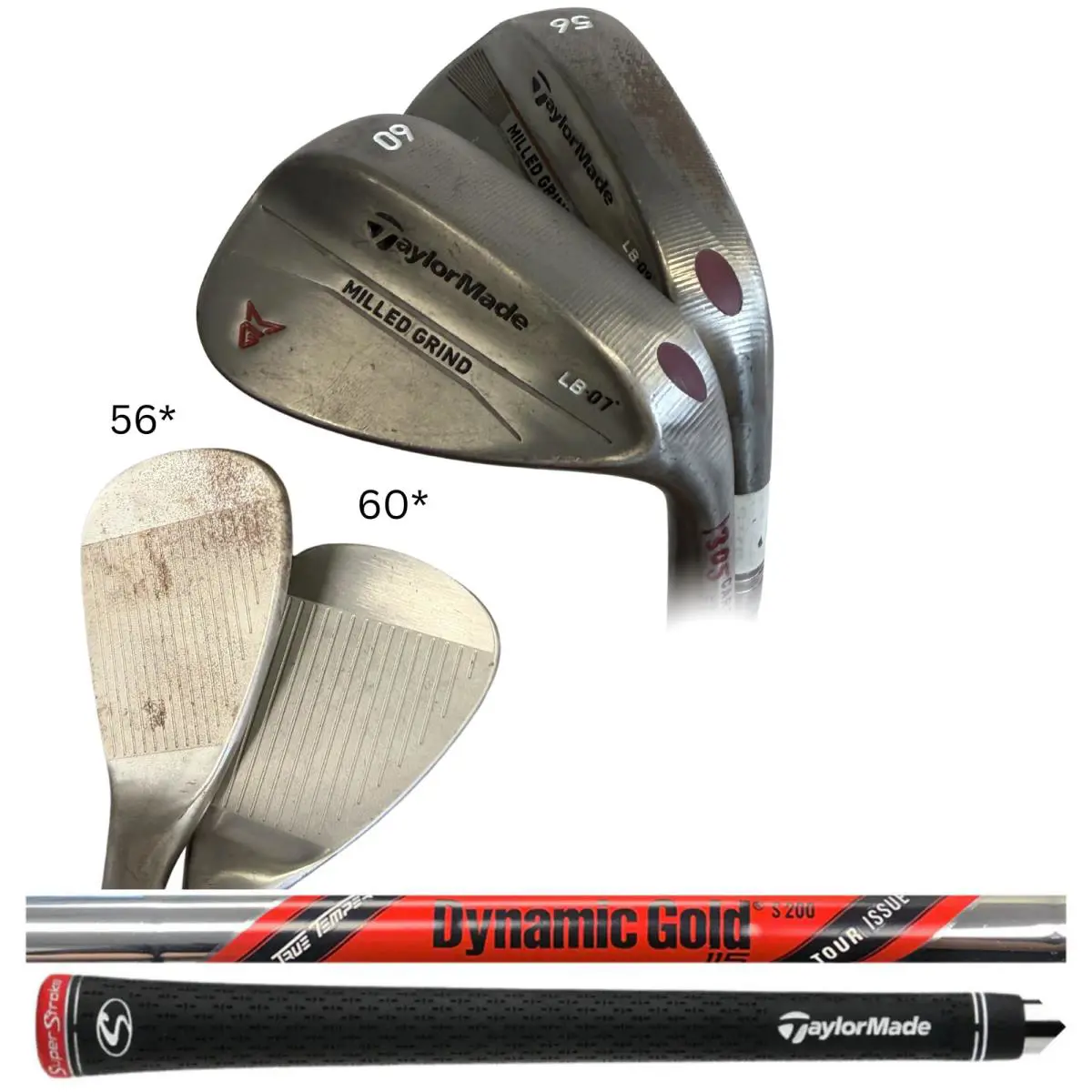Taylormade Raw Finish Milled Grind 56 60 Low Bounce Wedge Set
