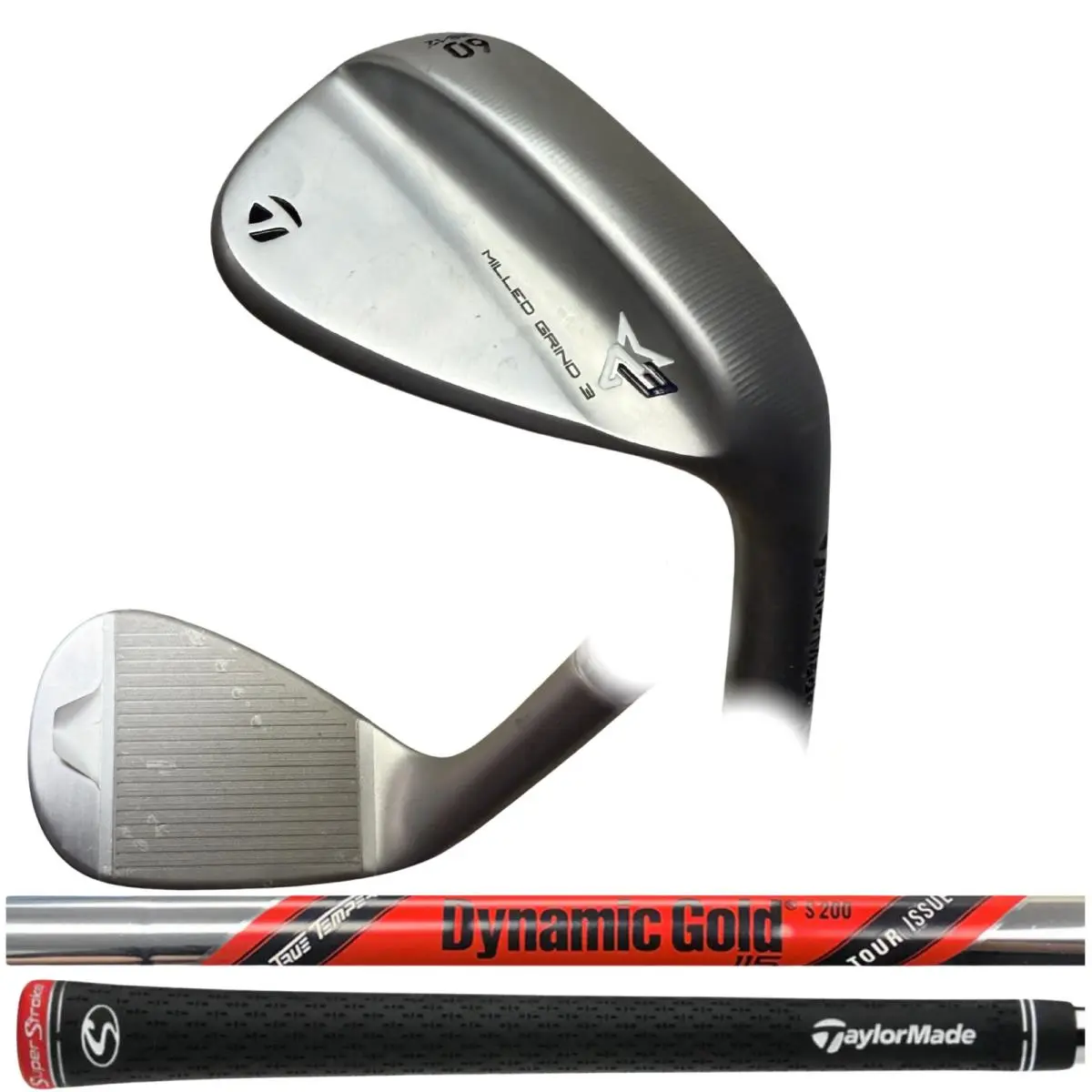 Taylormade Raw Finished Milled Grind 3 58 07 LB Wedge Dynamic Gold S200