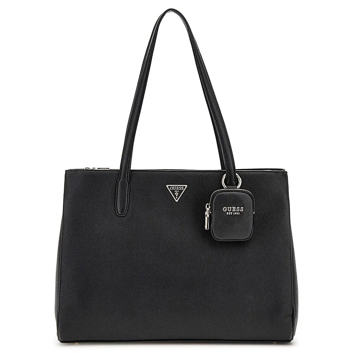 Guess Hwbg9006230 Power Play Tech Charm Women Tote Bag In Black 41 x 30 x 13 CM