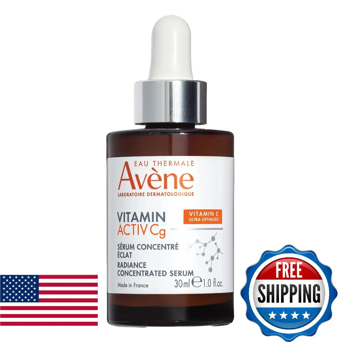 Avène Vitamin Activ Cg Radiance Serum w/ Niacinamide Bakuchiol: Wrinkles Dark