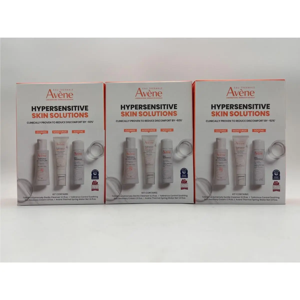 3x Avene Hypersensitive Skin Solutions Cleanse Kits 3 Products Each MR 1241