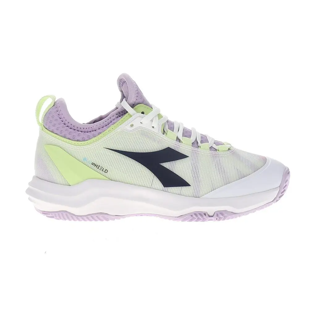 Diadora shoes - diadora Speed Blushield Fly 4 Plus Clay Tennis - 179508-D1036 - Green, Purple 4