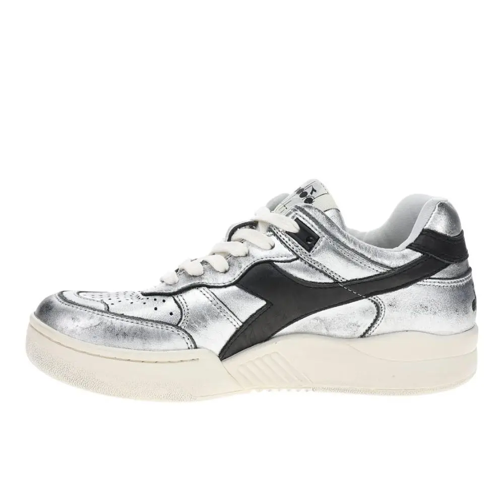 Diadora shoes - diadora B.560 Used Metallic Lace Up - 181203-C4702 - Silver 1