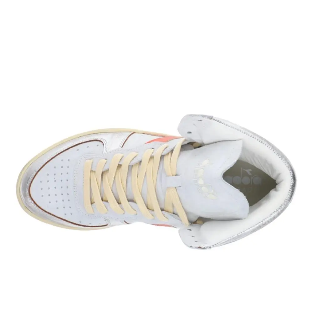 Diadora shoes - diadora Mi Basket Metal Pigskin Used High Top - 178889-C5234 - White 7