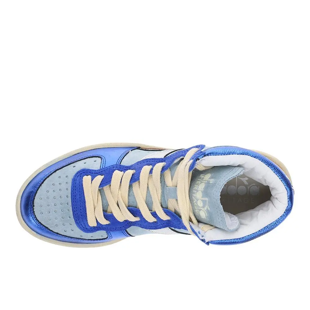 Diadora shoes - diadora Mi Basket Metal Pigskin Used High Top - 178889-65073 - Blue 9