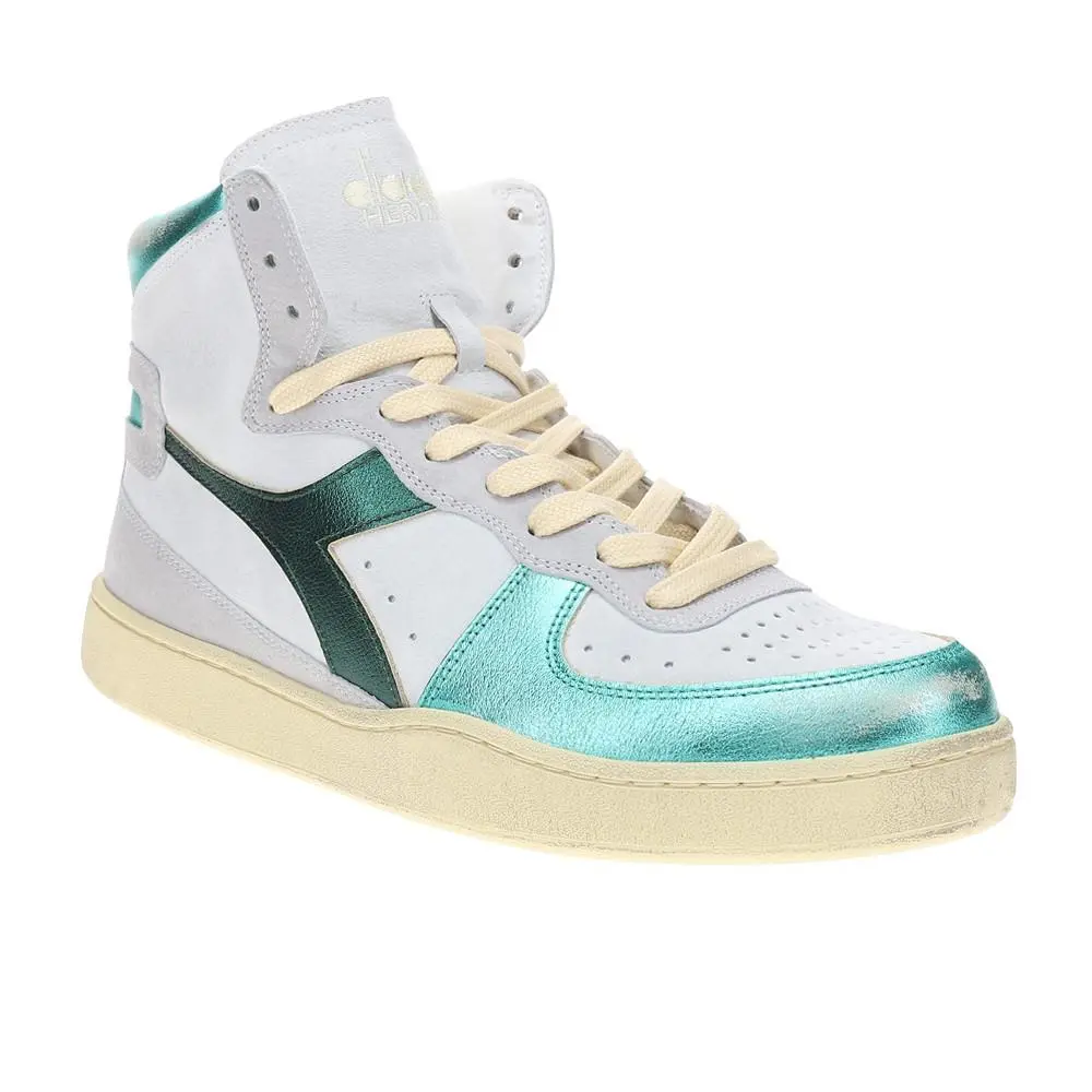 Diadora shoes - diadora Mi Basket Metal Pigskin Used High Top - 178889-70055 - Green 5