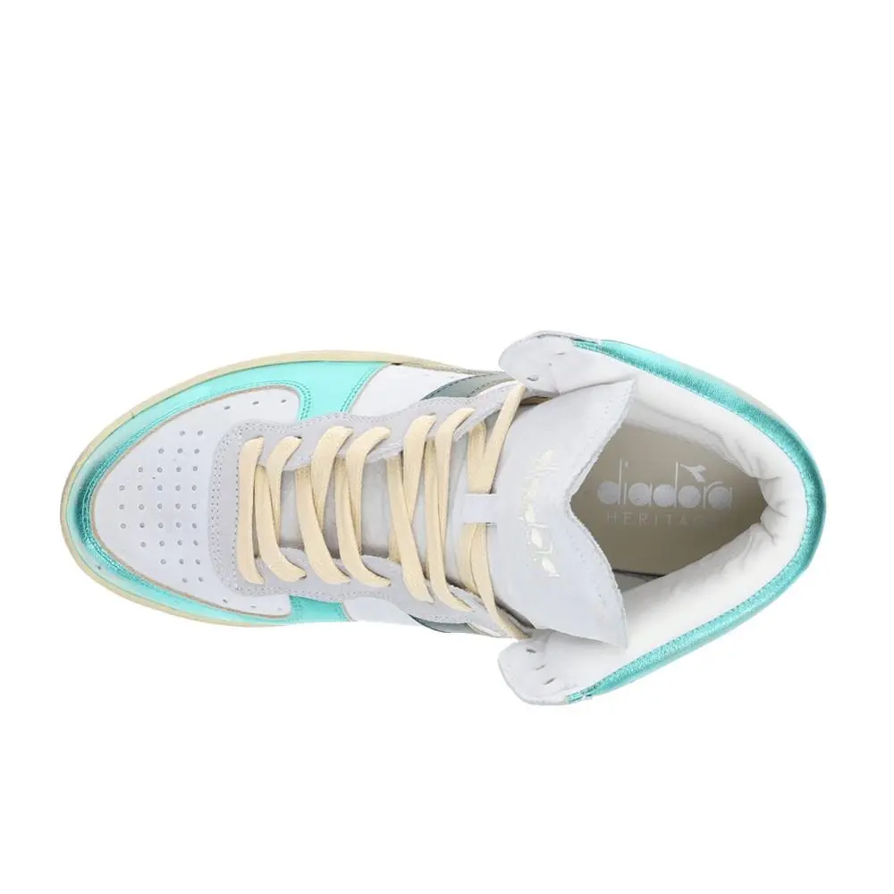 Diadora shoes - diadora Mi Basket Metal Pigskin Used High Top - 178889-70055 - Green 7