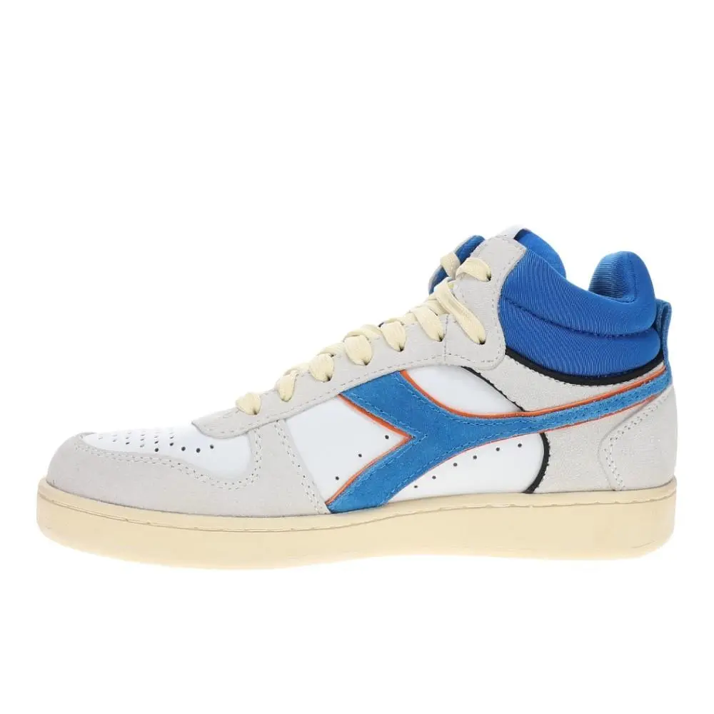 Diadora shoes - diadora Magic Basket Demi Cut Suede Leather Lace Up - 178563-C1970 - White 1