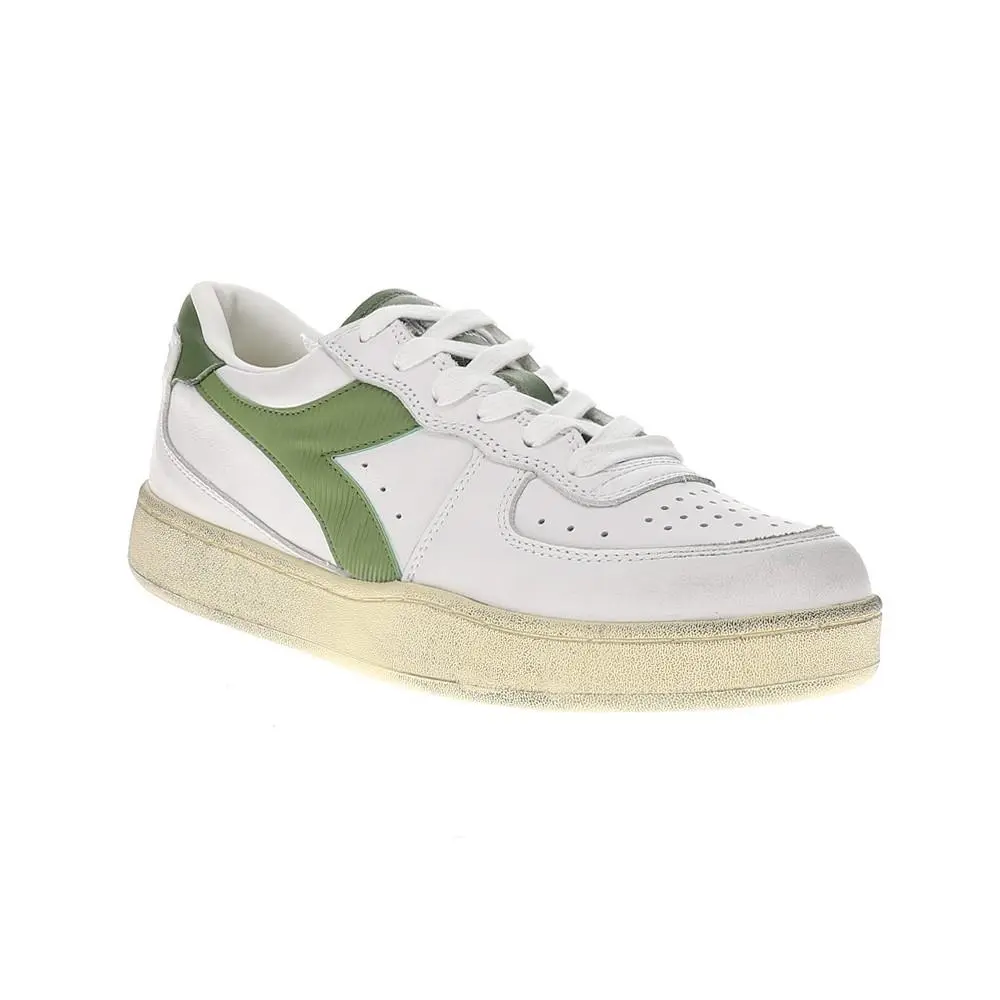Diadora shoes - diadora Mi Basket Low Used Lace Up - 181233-D1093 - Green, White 0
