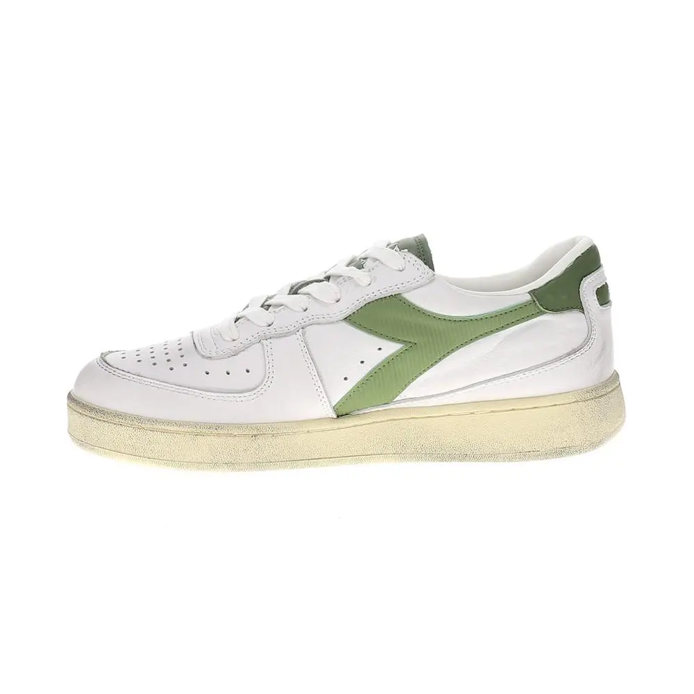 Diadora shoes - diadora Mi Basket Low Used Lace Up - 181233-D1093 - Green, White 1