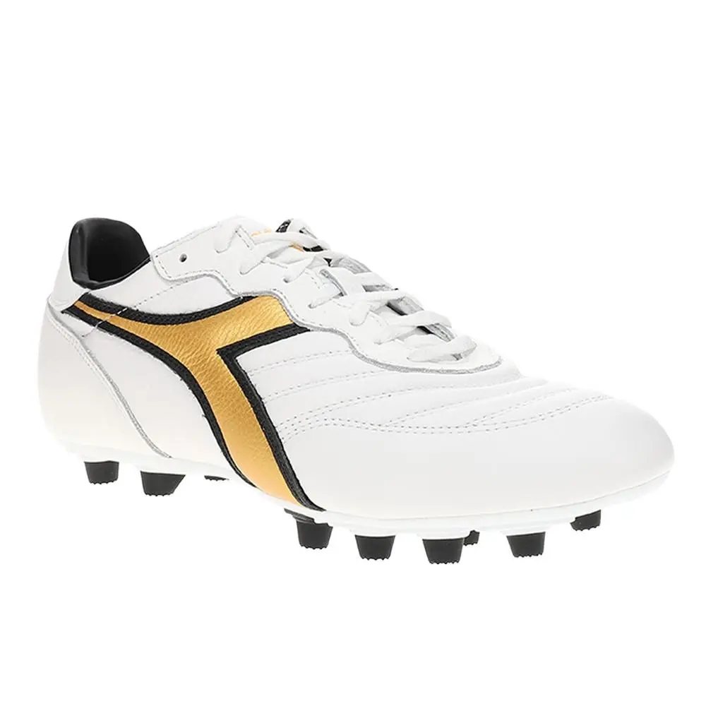 Diadora shoes - diadora Brasil Lt Mpdu Soccer Cleats - 180695-C1070 - White 5