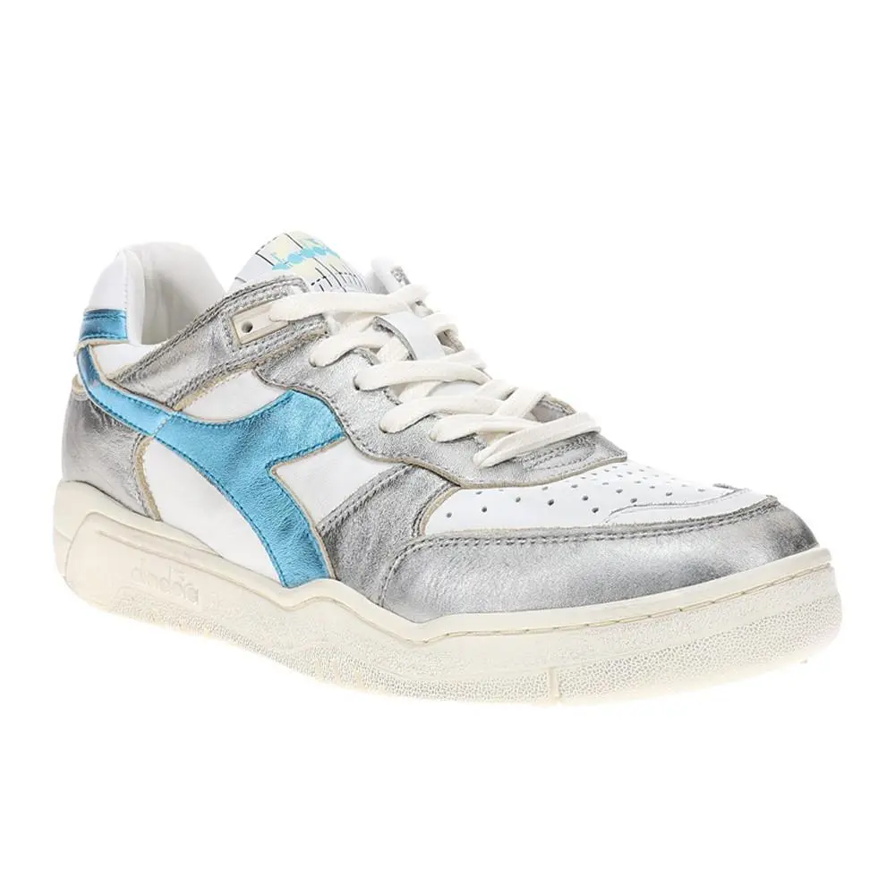 Diadora shoes - diadora B.560 Metallic Mix Lace Up - 182502-C0032 - Silver, White 0