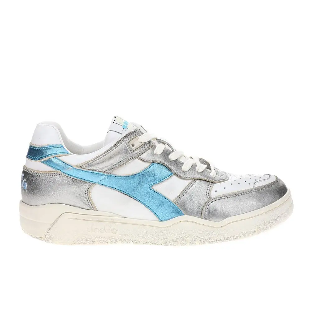 Diadora shoes - diadora B.560 Metallic Mix Lace Up - 182502-C0032 - Silver, White 4