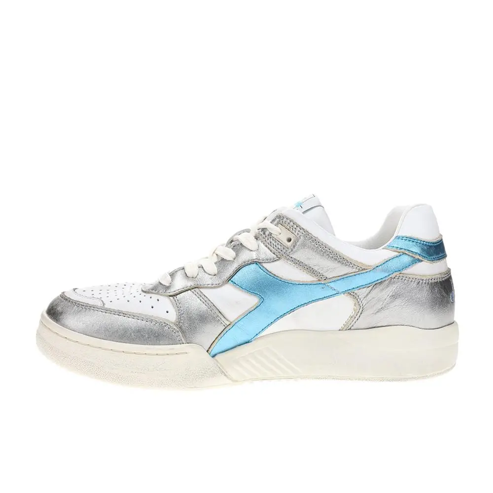 Diadora shoes - diadora B.560 Metallic Mix Lace Up - 182502-C0032 - Silver, White 6