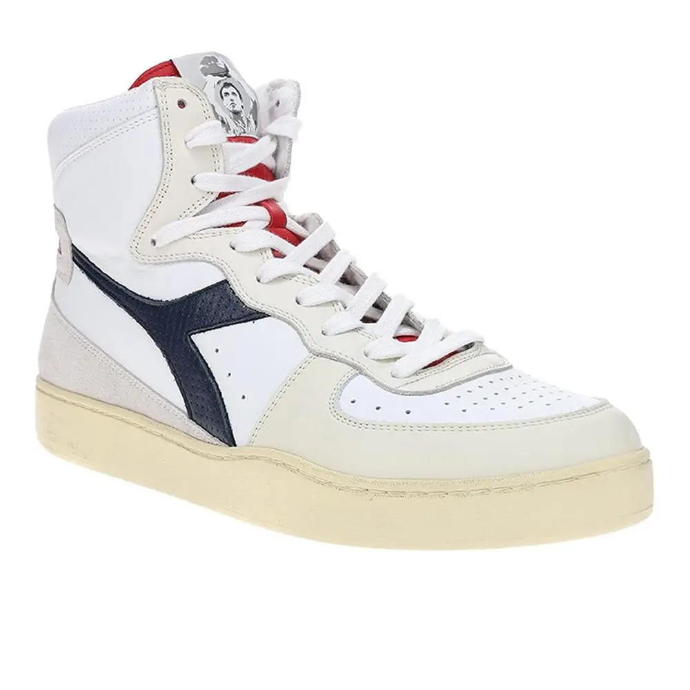 Diadora shoes - diadora Mi Basket Punched Italia Lace Up - 179702-C1591 - White 0