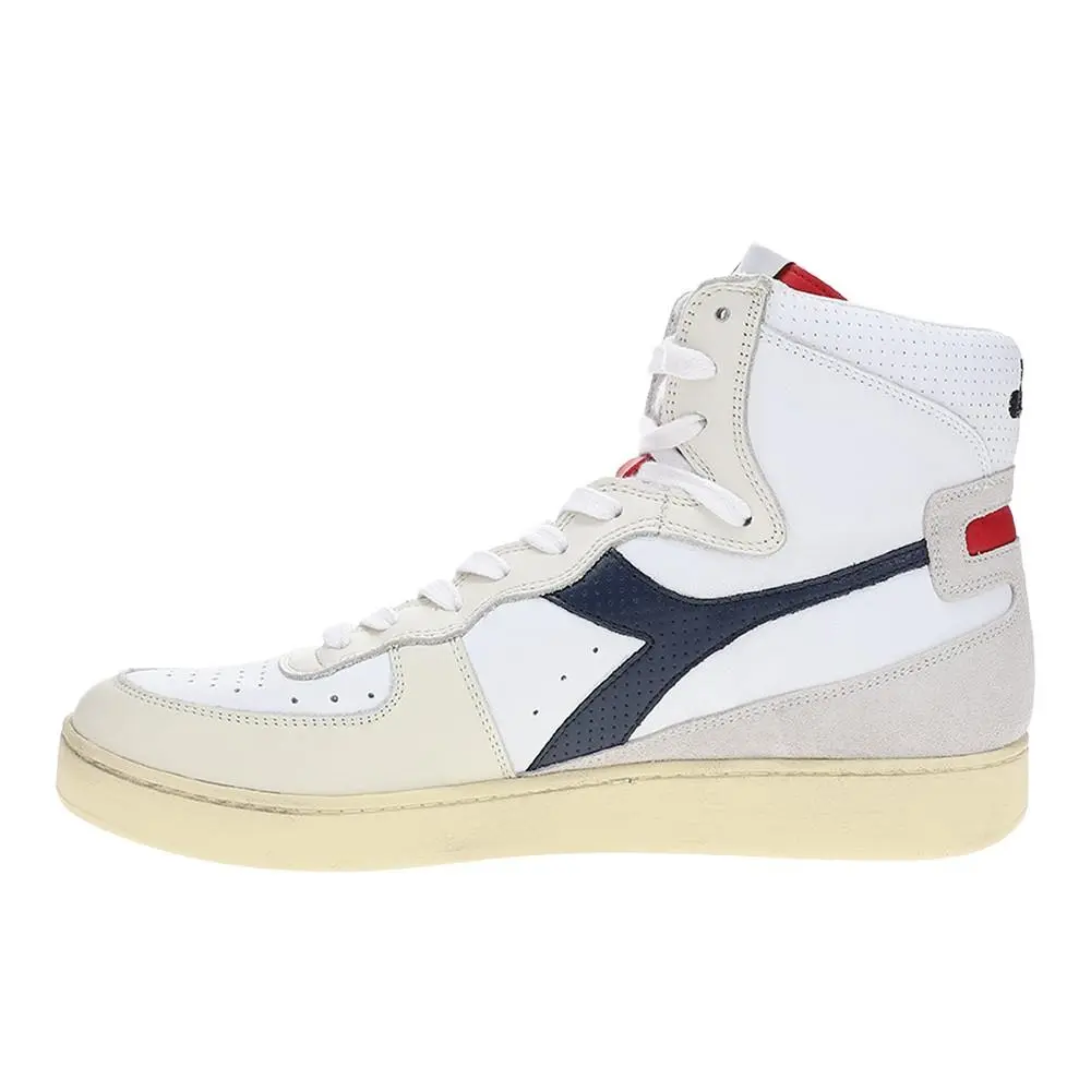 Diadora shoes - diadora Mi Basket Punched Italia Lace Up - 179702-C1591 - White 6