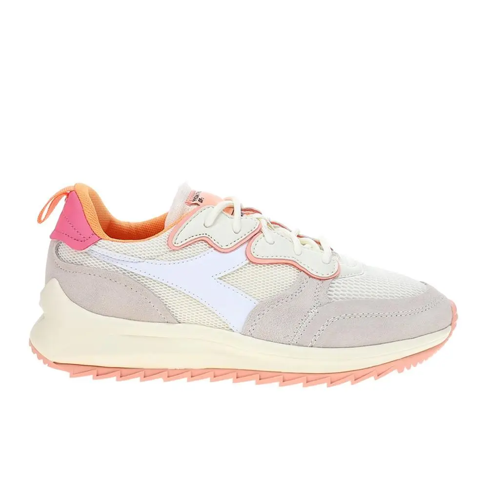 Diadora Jolly Suede Mesh Lace Up Mens White Sneakers Casual Shoes 179561-C9480