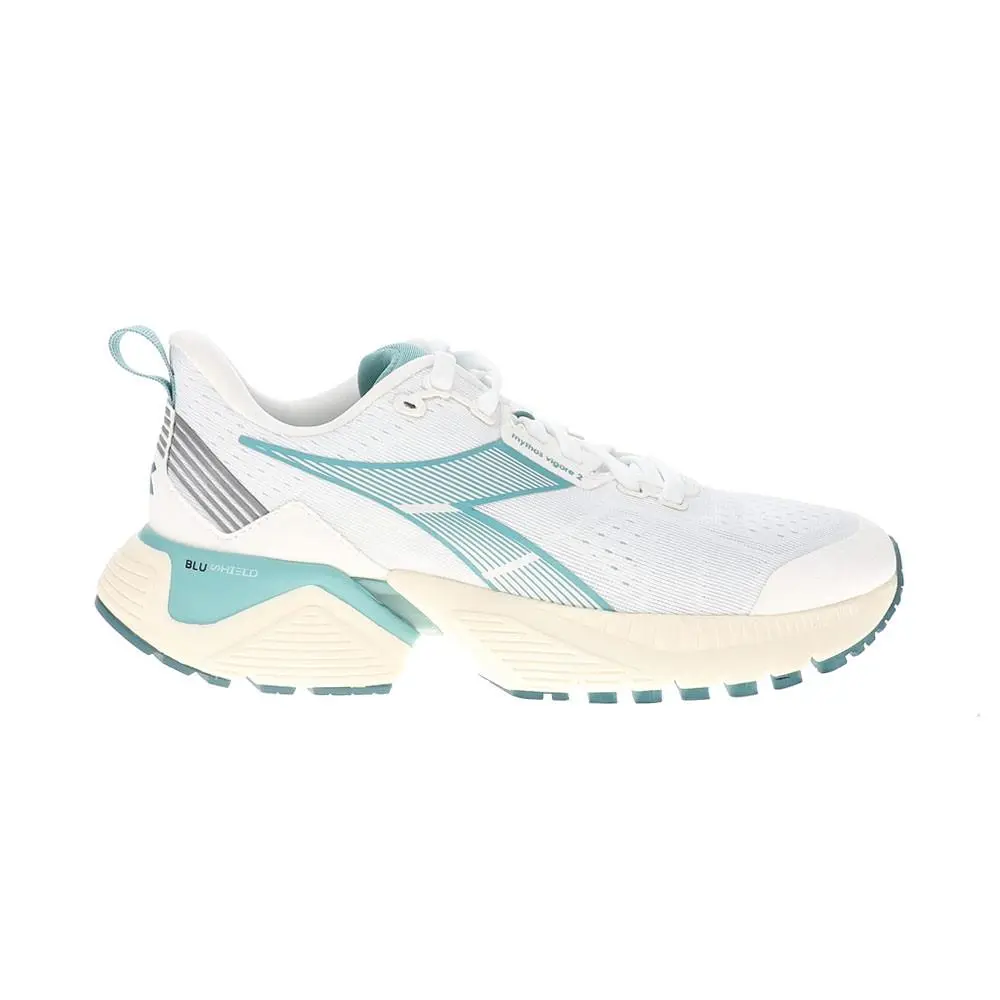 Diadora Mythos Blushield Vigore 2 Running Womens Blue White Sneakers Athletic
