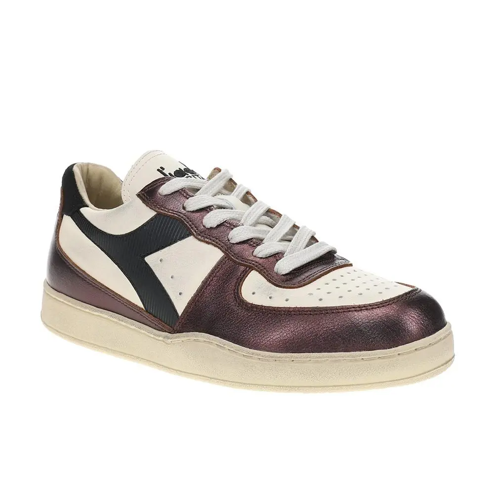 Diadora shoes - diadora Mi Basket Low Metallic Dirty Lace Up - 179034-25015 - Beige 0