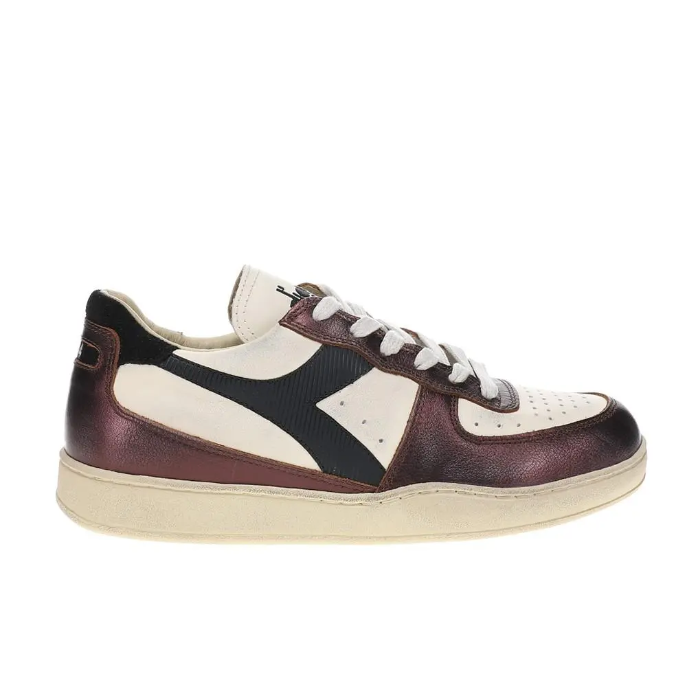 Diadora shoes - diadora Mi Basket Low Metallic Dirty Lace Up - 179034-25015 - Beige 4