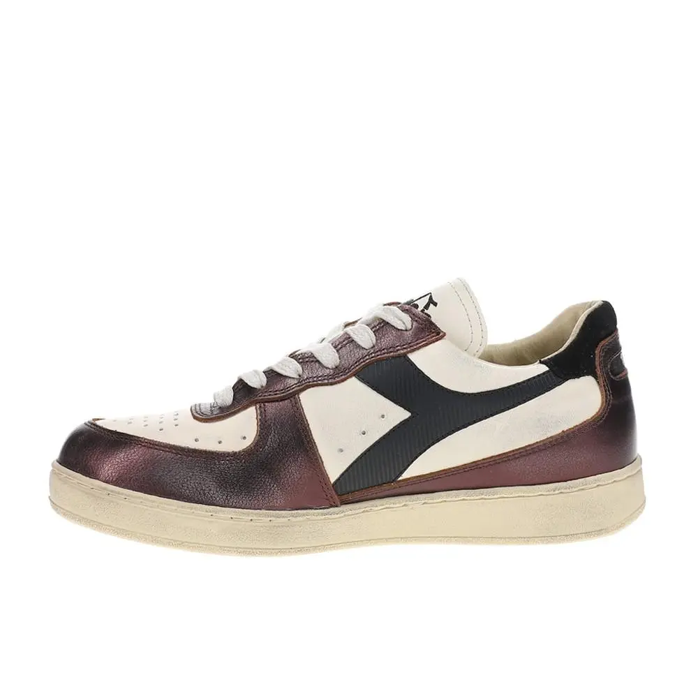Diadora shoes - diadora Mi Basket Low Metallic Dirty Lace Up - 179034-25015 - Beige 6