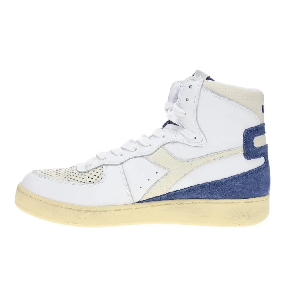 Diadora shoes - diadora Mi Basket Punched Italia Lace Up - 179702-C8585 - White (UPC: 197020127319) 1