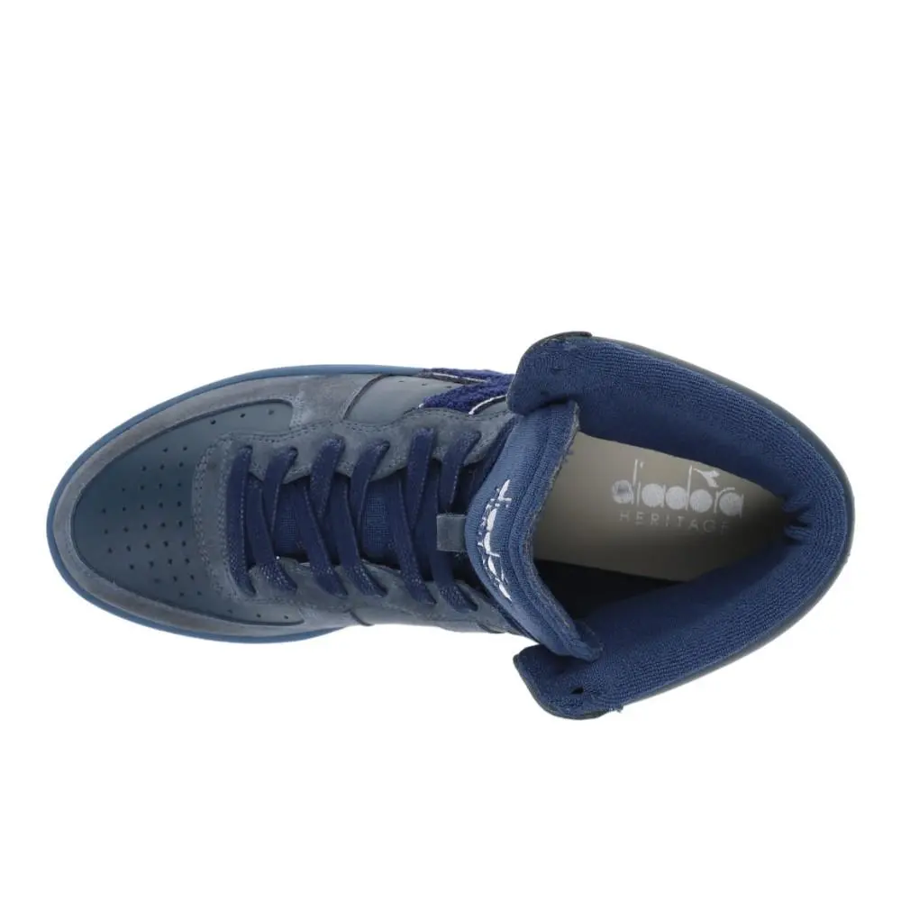Diadora shoes - diadora Mi Basket Used Terry High Top - 180205-60095 - Blue (UPC: 197020124417) 2