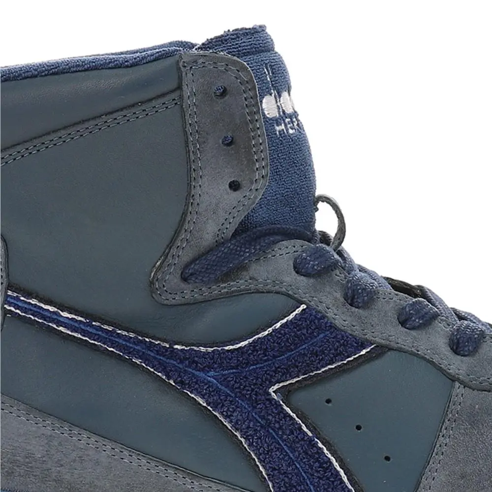 Diadora shoes - diadora Mi Basket Used Terry High Top - 180205-60095 - Blue (UPC: 197020124417) 4