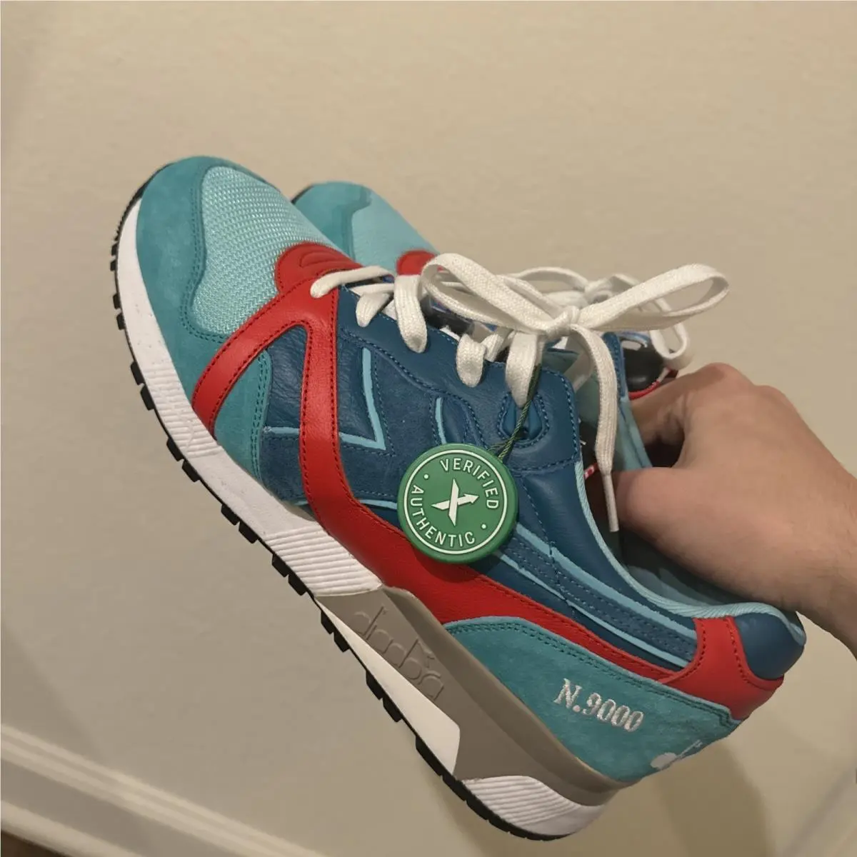 Diadora shoes - N9000 - 177446-60104 - Blue Ocean Depths/Red/White 16