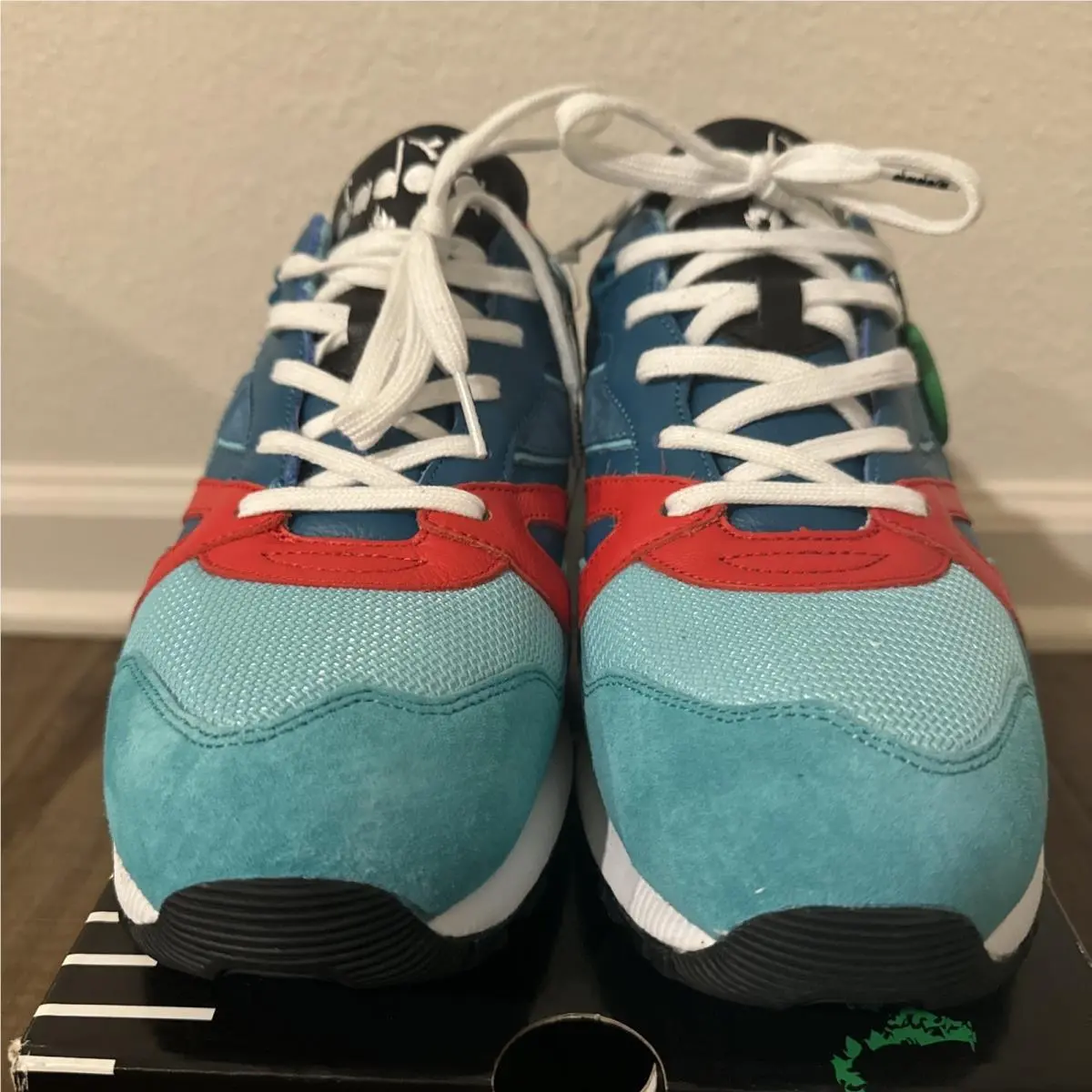 Diadora shoes - N9000 - 177446-60104 - Blue Ocean Depths/Red/White 5
