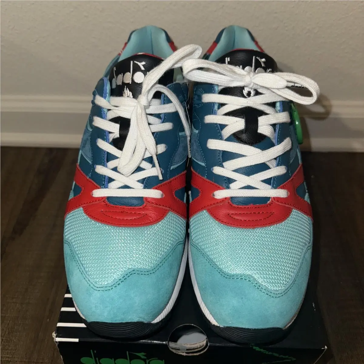 Diadora shoes - N9000 - 177446-60104 - Blue Ocean Depths/Red/White 6
