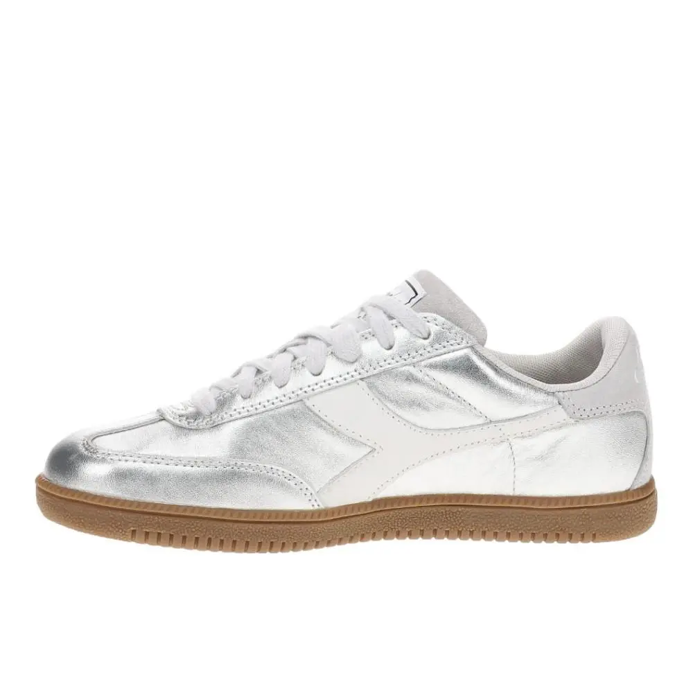 Diadora shoes - diadora Trainer Metallic Lace Up - 181987-90001 - Silver (UPC: 197020490383) 1