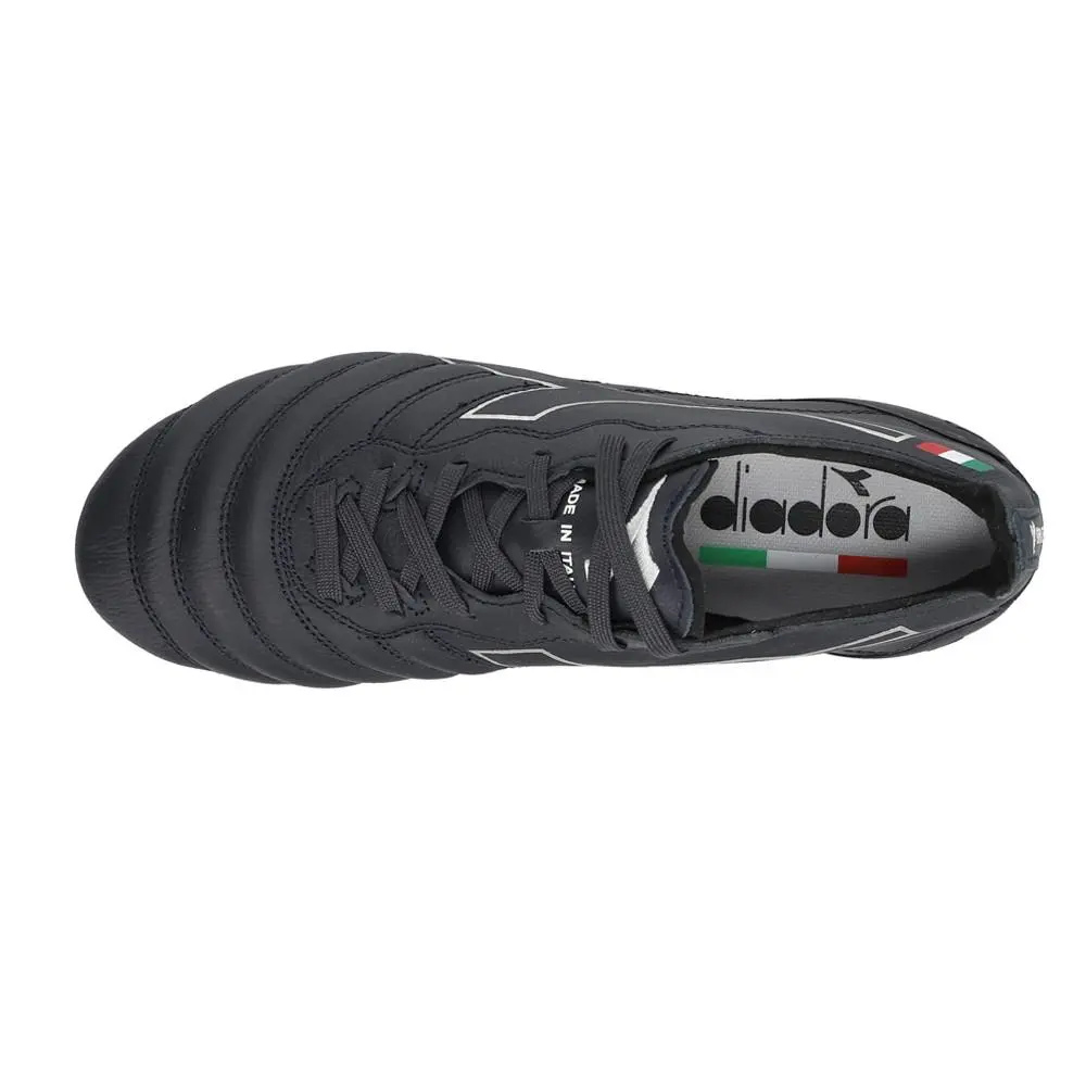 Diadora shoes - diadora Brasil Elite Tech Italy Lpx Firm Ground Soccer Cleats - 175633-C9797 - Black (UPC: 193867646013) 2