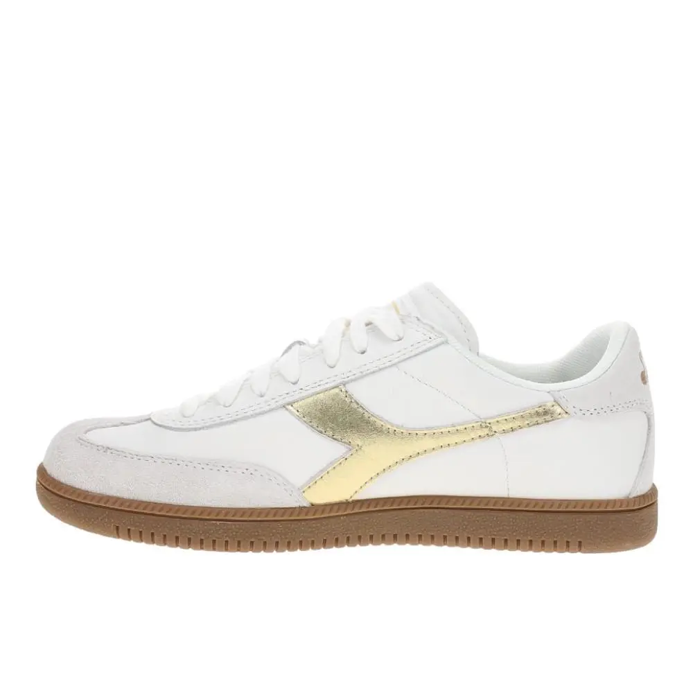 Diadora shoes - diadora Trainer Dore Lace Up - 182420-C1070 - Gold, White (UPC: 197020488854) 1