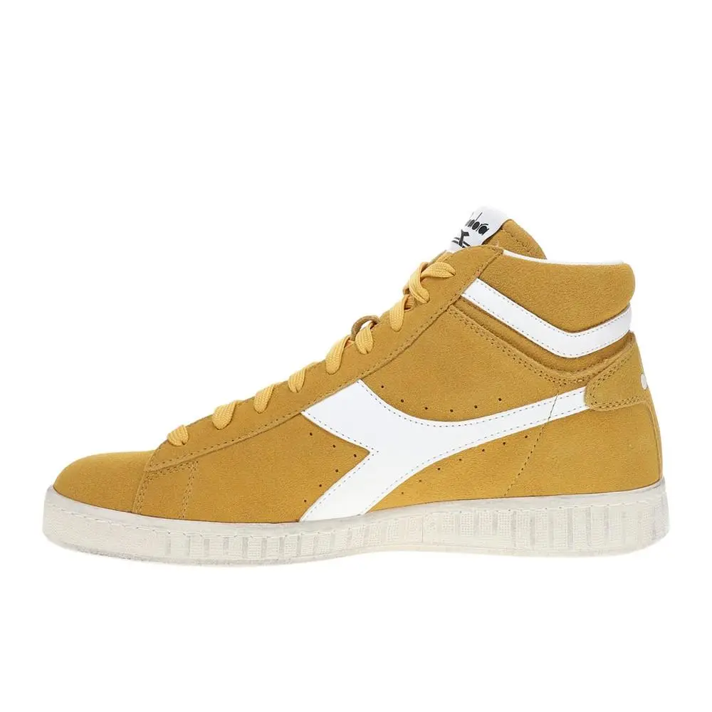 Diadora shoes - diadora Game Suede Waxed High Top Lace Up - 181201-25116 - Yellow (UPC: 197020269200) 1
