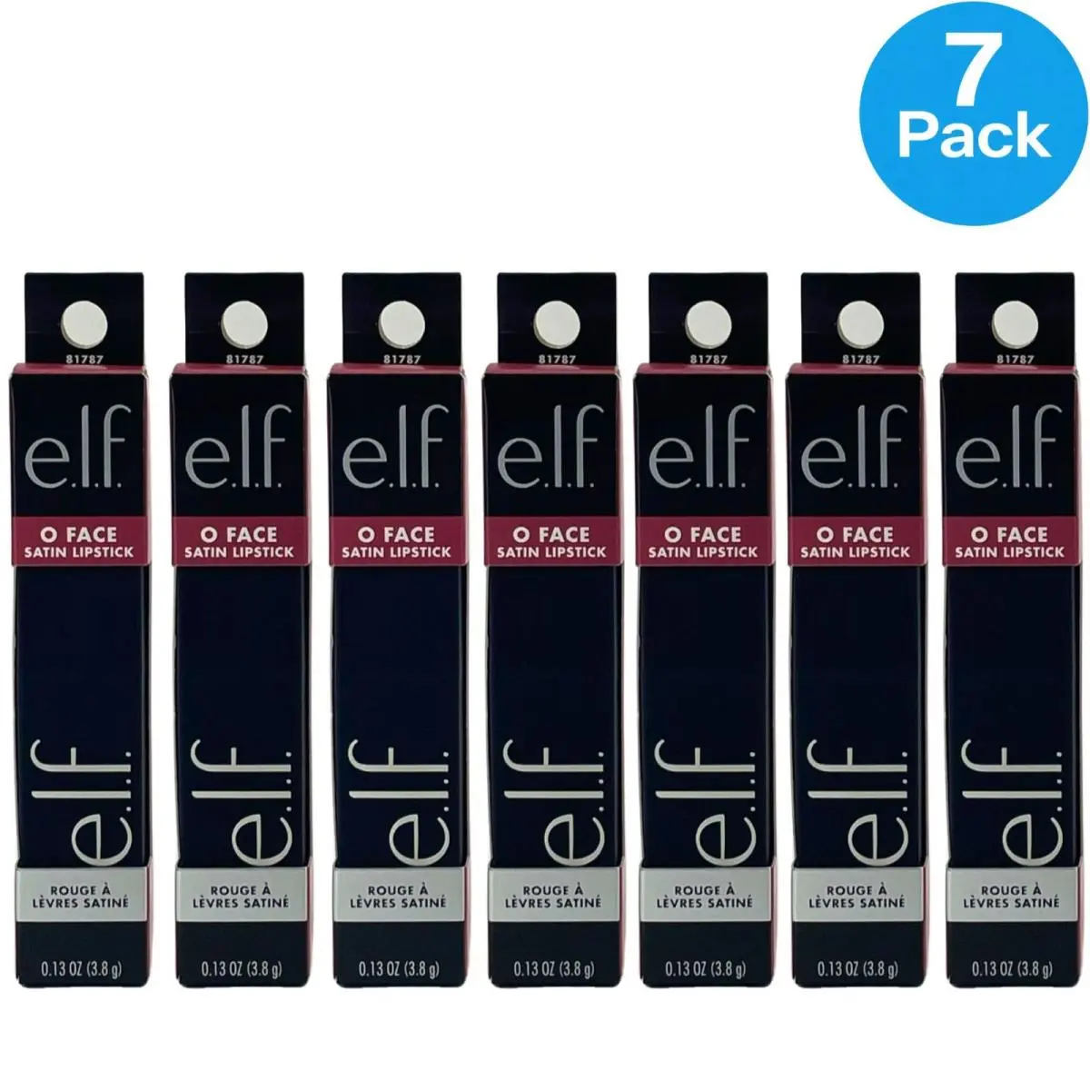 E.l.f. O Face Satin Lipstick Effortless 0.13 oz 7 Pack