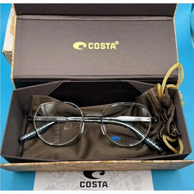 Costa Del Mar BRD510 Bimini Road Eyeglasses Demo Lens Silver 50-19-148